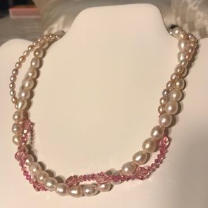 Genuine Double-strand Baroque Pearl Necklace